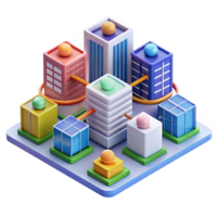 wonderful abstract Isometric Network Diagram png