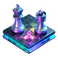 stunning abstract A Holographic Chess Game Being Played By detailed png