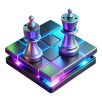 beautiful traditional A Holographic Chess Game Being Played By png