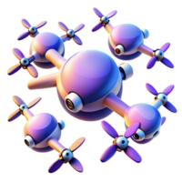 vibrant classic A Group of Drones Forming Various Shapes In detailed png