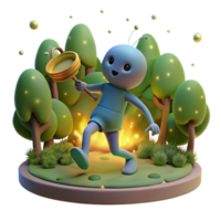 wonderful rustic Pan Dancer in Moonlit Forest high resolution png