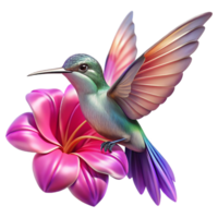 vibrant classic A Hummingbird Hovering Near a Vibrant Fuch original png
