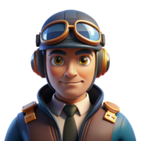 vibrant classic Portrait of a Pilot in a Flight Suit With high resolution png