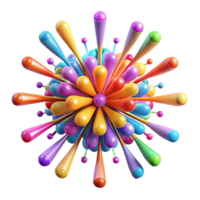 elegant artistic A Dynamic Explosion of Colorful Particles high quality png