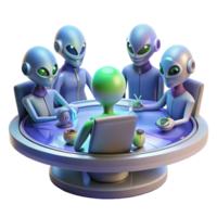 dramatic minimalist A Group of Alien Diplomats Each with Un original png