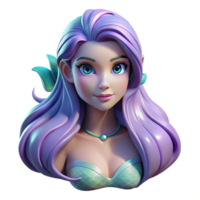 extraordinary minimalist Portrait of a Mermaid with Flo original png