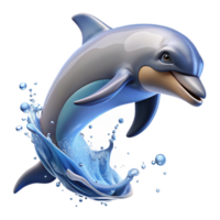 beautiful classic A Playful Dolphin Leaping out of the Oce detailed png