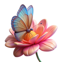impressive artistic A Delicate Butterfly Perched on a Vibrant authentic png