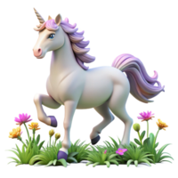 wonderful minimalist A Graceful Unicorn Prancing Through a Fiel authentic png
