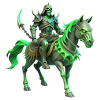 beautiful minimalist A Spectral Knight Riding a Skeletal Warh high quality png