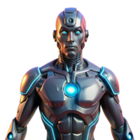 stunning creative A Cyborg with Glowing Circuitry Beneath T high quality png