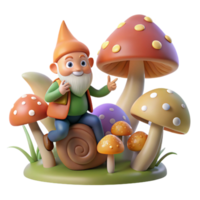 wonderful classic A Whimsical Gnome Riding a Giant Snail Thr original png