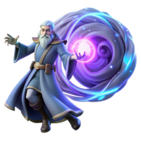 impressive modern A Powerful Wizard Casting a Spell to Crea professional png
