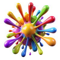 vibrant minimalist A Chaotic Explosion of Colorful Paint Sp high resolution png