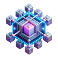 beautiful artistic A Complex Network of Interconnected Circ original png