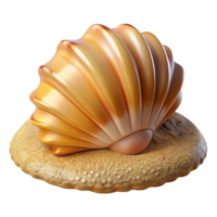 vibrant abstract A Close Up of a Seashell on the Beach high quality png