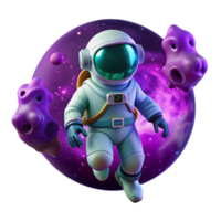 dramatic abstract A Lone Astronaut Clad in a Bioluminescen professional png