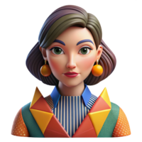 beautiful minimalist A Stylized Portrait of a Woman with Geom professional png