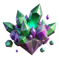stunning rustic Amethyst and Emerald Crystals authentic png