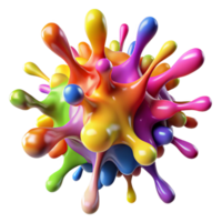 impressive abstract A Dynamic Explosion of Colorful Paint Spl 4K png