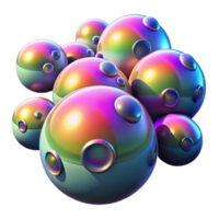 stunning abstract A Field of Floating Orbs with Iridesce authentic png