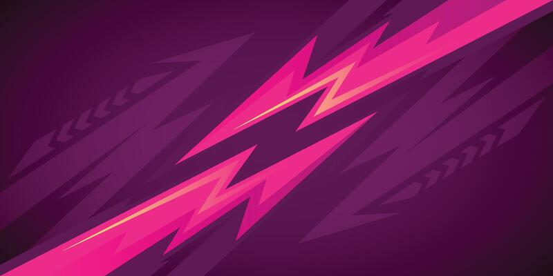 A purple background with lightning bolts