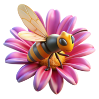 dramatic minimalist A Close Up of a Bee Collecting Pollen Fro detailed png