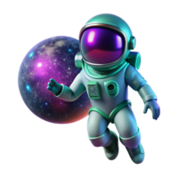 dramatic rustic A Lone Astronaut Clad in a Bioluminesce high resolution png