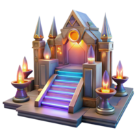 dramatic rustic A Futuristic Throne Room with Holograp genuine png