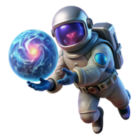 vibrant contemporary Astronaut Adrift in Space high resolution png