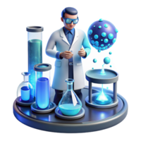 impressive abstract A Scientist Working in a Futuristic Labo genuine png