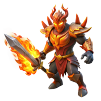 magnificent contemporary A Fiery Surtr Wielding a Flaming Sword A high resolution png