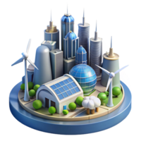 vibrant artistic A Futuristic City Powered by Renewable authentic png