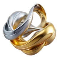 serene rustic Flowing Ribbons of Liquid Metal in Shad premium png