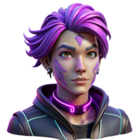 wonderful rustic Portrait of a Nonbinary Person with Vib original png