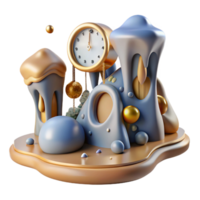 magnificent rustic A Surreal Landscape of Melting Clocks A authentic png