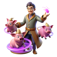elegant traditional A Cunning Circe Transforming Men Into Pig high resolution png