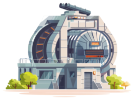 A large futuristic structure with a circular internal mechanism png