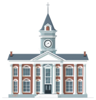 A grand building with a clock tower shows classical architecture png