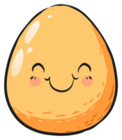 A smiling and happy egg with cartoon like features png