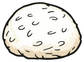An Oval White Object With Black Decorative Curved Lines png