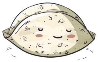 An adorable smiling cartoon character designed as a filled wrap png