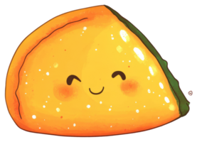 An adorable cartoon of a food item with a cheerful expression png