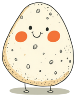 A cute cartoon potato character is drawn with a smiling face png