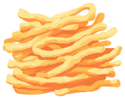 A pile of golden fried food snacks on a plain background png