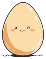 A cute cartoon egg with a happy expression and a wink png