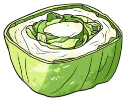 A green leafy salad bowl with white creamy dressing on top png