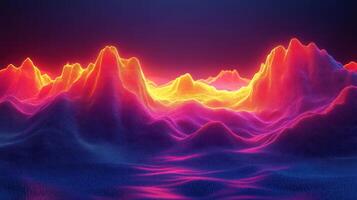 An abstract image of mountains and water photo