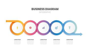 Infographic paper label timelines template with diagrams for business. illustration. vector