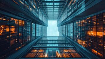 The view from the top of a skyscraper photo